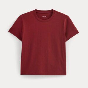 Everlane - The Box-Cut Tee in Organic Cotton | Merlot Burgundy | Small